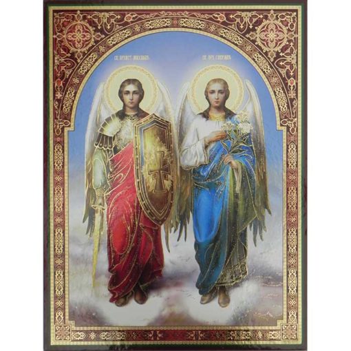 Icoana cu Sfintii Arhangheli Mihail si Gavriil – 30 x 40 cm