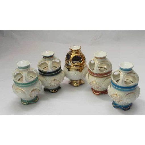 Candela din ceramica cu suport pentru tamaie