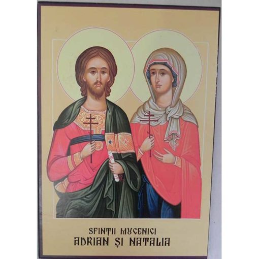 Icoana cu Sfintii Adrian si Natalia – 20 x 30 cm