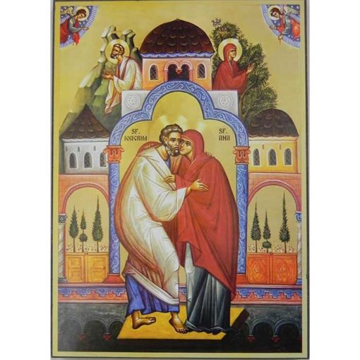 Icoana cu Sfintii Parinti Ioachim si Ana – 20 x 30 cm