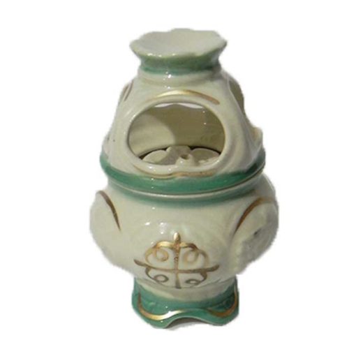 Candela din ceramica cu suport pentru tamaie