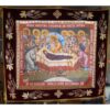 Epitaf brodat pe catifea cu serafimi, struguri si spice (140 x 120 cm) – pentru Adormirea Maicii Domnului