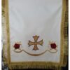 Acoperamant pentru iconostas brodat cu cruce si struguri (scurt)