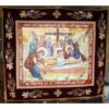 Epitaf brodat pe catifea cu struguri, spice si serafimi  (140 x 120 cm) – pentru Postul Mare