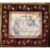 Epitaf brodat pe catifea cu struguri, spice si serafimi  (100 x 70 cm) – pentru Postul Mare