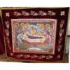 Epitaf brodat pe catifea cu struguri, spice si serafimi  (100 x 70 cm) – pentru Adormirea Maicii Domnului