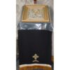 Acoperamant pentru iconostas brodat cu cruce si serafimi (scurt)