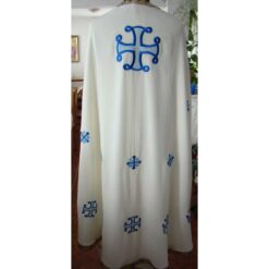 Vesmant preotesc brodat cu cruci bizantine cu grilaj si monograme