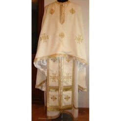 Vesmant preotesc brodat cu cruci bizantine – diferite culori