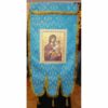 Steag bisericesc (prapur) brodat cu o singura fata cu icoana la alegere